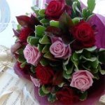 Pink and Red Roses x 12