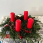 WREATH  -  2025 RED CANDLES
