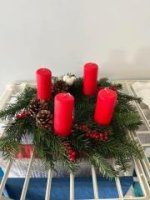 WREATH  -  2025 RED CANDLES